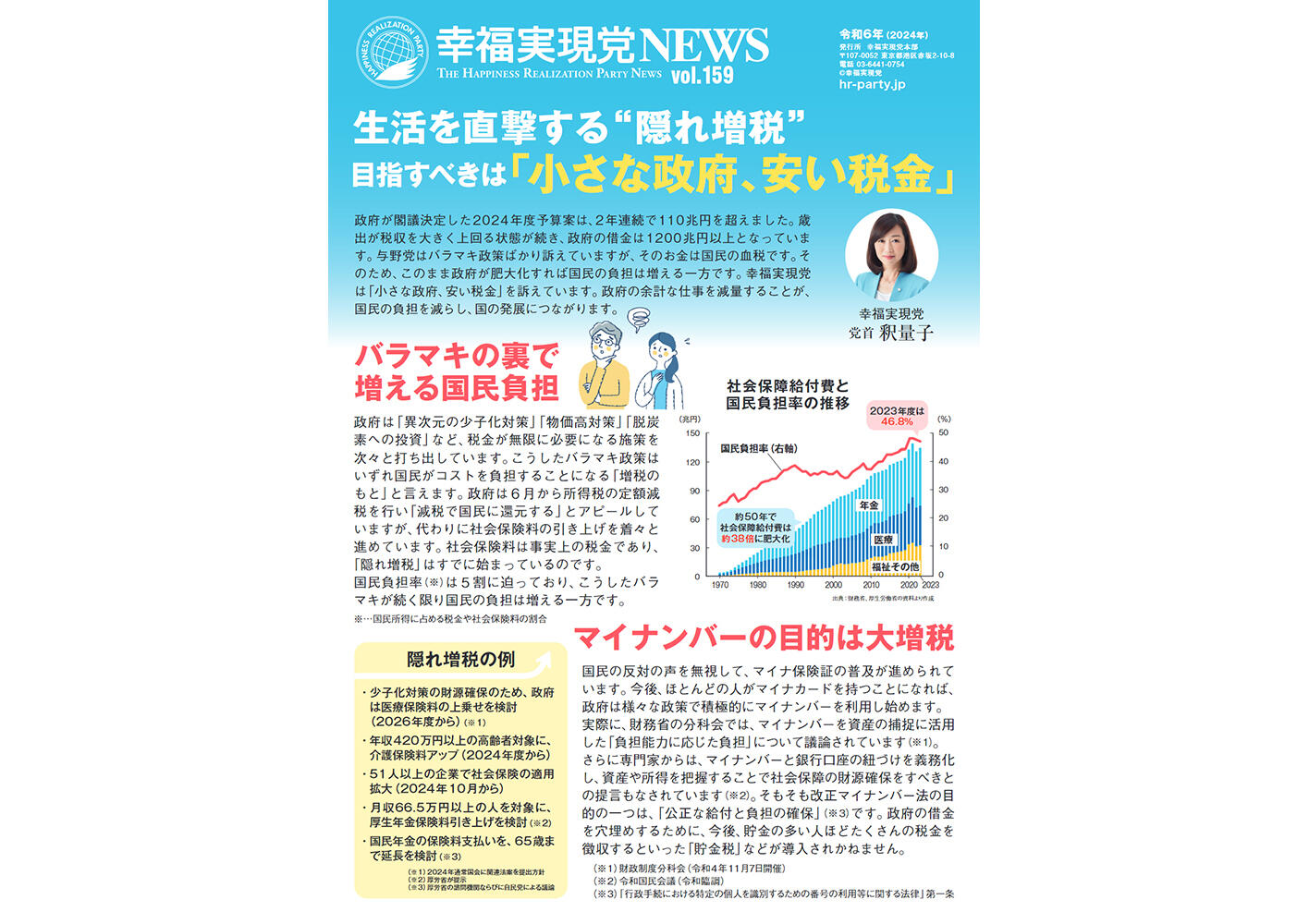 幸福実現党NEWS 2024年 2月号 vol.159（表側）